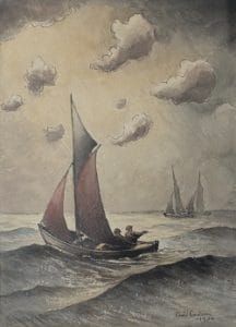 Akvarel af Arvid Carlson
